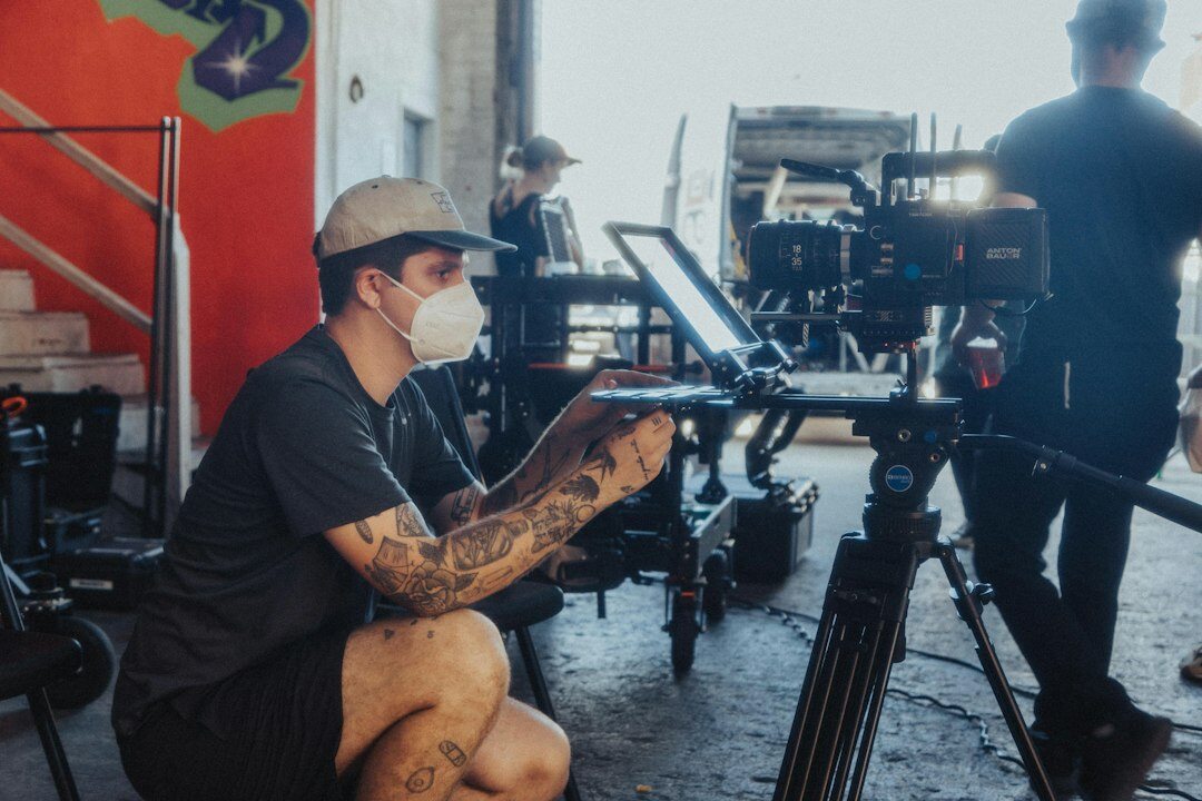 filmmaker directing on set